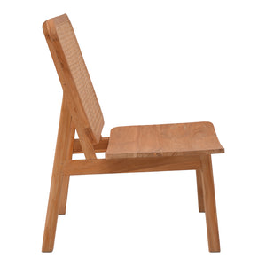 Πολυθρόνα Viborg  φυσικό teak ξύλο-φυσικό rattan 60x75x87εκ - Image 5