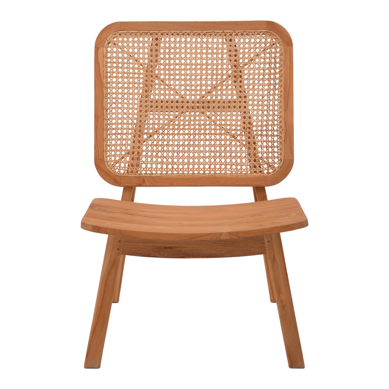 Πολυθρόνα Viborg  φυσικό teak ξύλο-φυσικό rattan 60x75x87εκ - Image 6