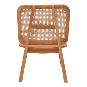 Πολυθρόνα Viborg  φυσικό teak ξύλο-φυσικό rattan 60x75x87εκ - Image 7