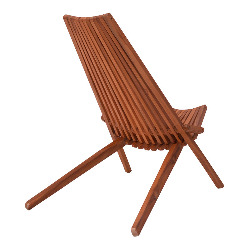 Πολυθρόνα Phoenox  πτυσσόμενη φυσικό teak ξύλο 65x90x87εκ - Pakobazaar