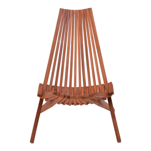Πολυθρόνα Phoenox  πτυσσόμενη φυσικό teak ξύλο 65x90x87εκ - Pakobazaar