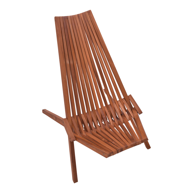 Πολυθρόνα Phoenox  πτυσσόμενη φυσικό teak ξύλο 65x90x87εκ - Pakobazaar