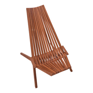 Πολυθρόνα Phoenox  πτυσσόμενη φυσικό teak ξύλο 65x90x87εκ - Pakobazaar