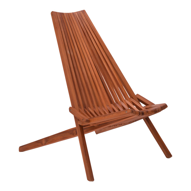 Πολυθρόνα Phoenox  πτυσσόμενη φυσικό teak ξύλο 65x90x87εκ - Pakobazaar