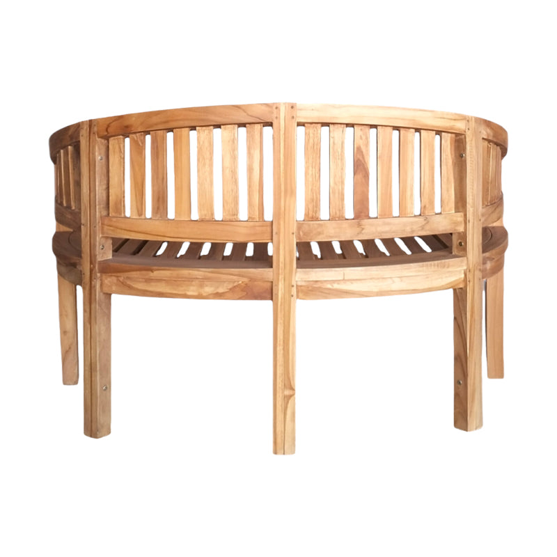 Καναπές διθέσιος Coren  φυσικό teak ξύλο 130x61x87εκ - Pakobazaar