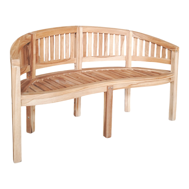 Καναπές τριθέσιος Coren  φυσικό teak ξύλο 150x61x87εκ - Pakobazaar