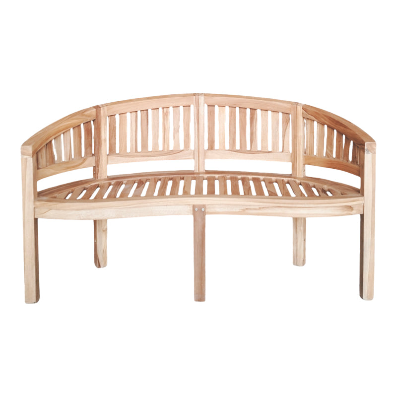 Καναπές τριθέσιος Coren  φυσικό teak ξύλο 150x61x87εκ - Pakobazaar