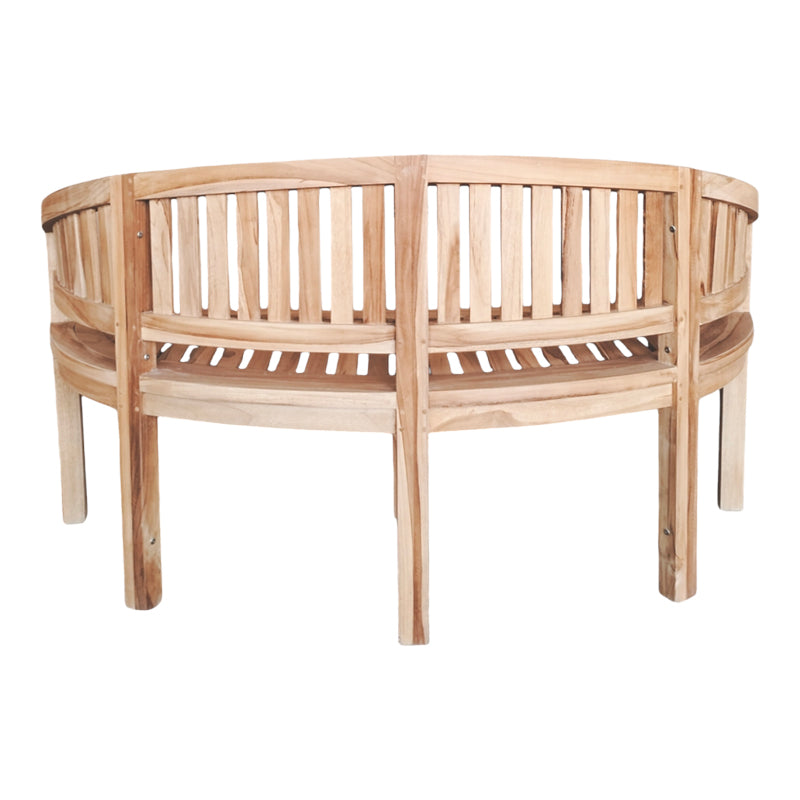 Καναπές τριθέσιος Coren  φυσικό teak ξύλο 150x61x87εκ - Pakobazaar