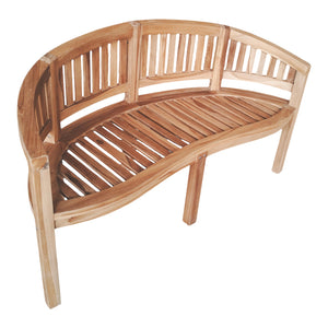 Καναπές τριθέσιος Coren  φυσικό teak ξύλο 150x61x87εκ - Pakobazaar