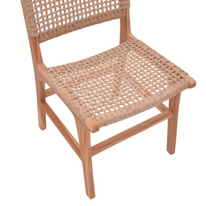 Καρέκλα Sponze  σκελετός teak ξύλο- pe σχοινί σε φυσική απόχρωση 50x58.5x85εκ - Image 8