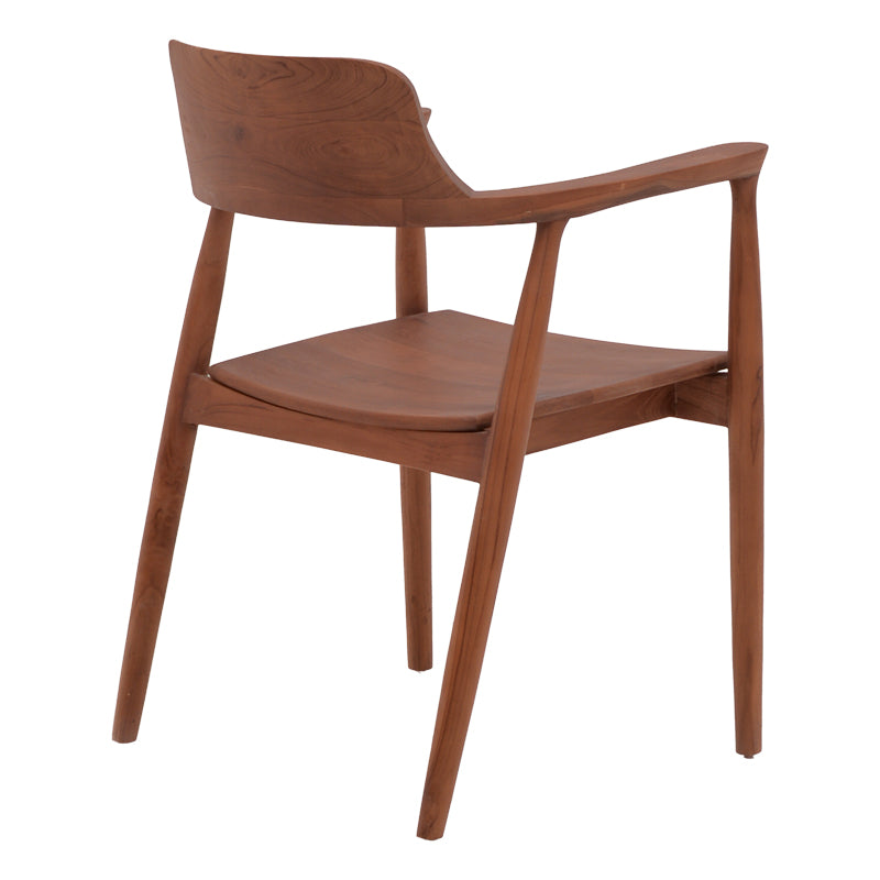 Πολυθρόνα Jambene  teak ξύλο σε καρυδί απόχρωση 57x54x79εκ - Image 4