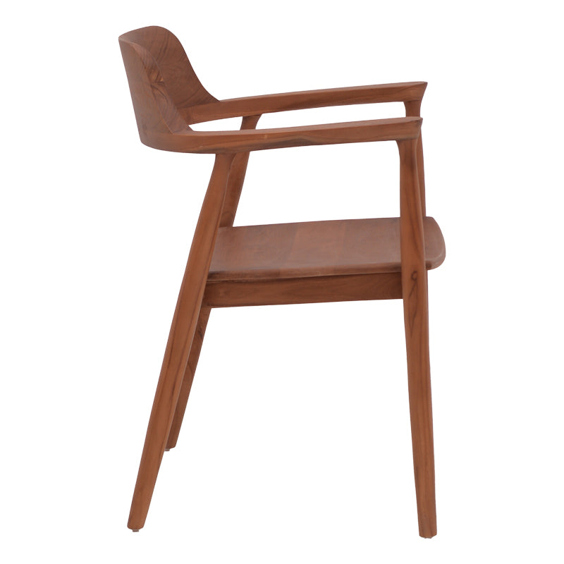 Πολυθρόνα Jambene  teak ξύλο σε καρυδί απόχρωση 57x54x79εκ - Image 5