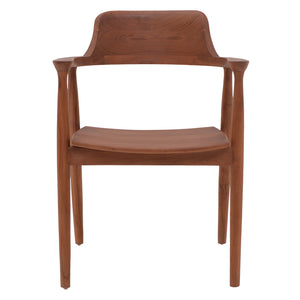 Πολυθρόνα Jambene  teak ξύλο σε καρυδί απόχρωση 57x54x79εκ - Image 6