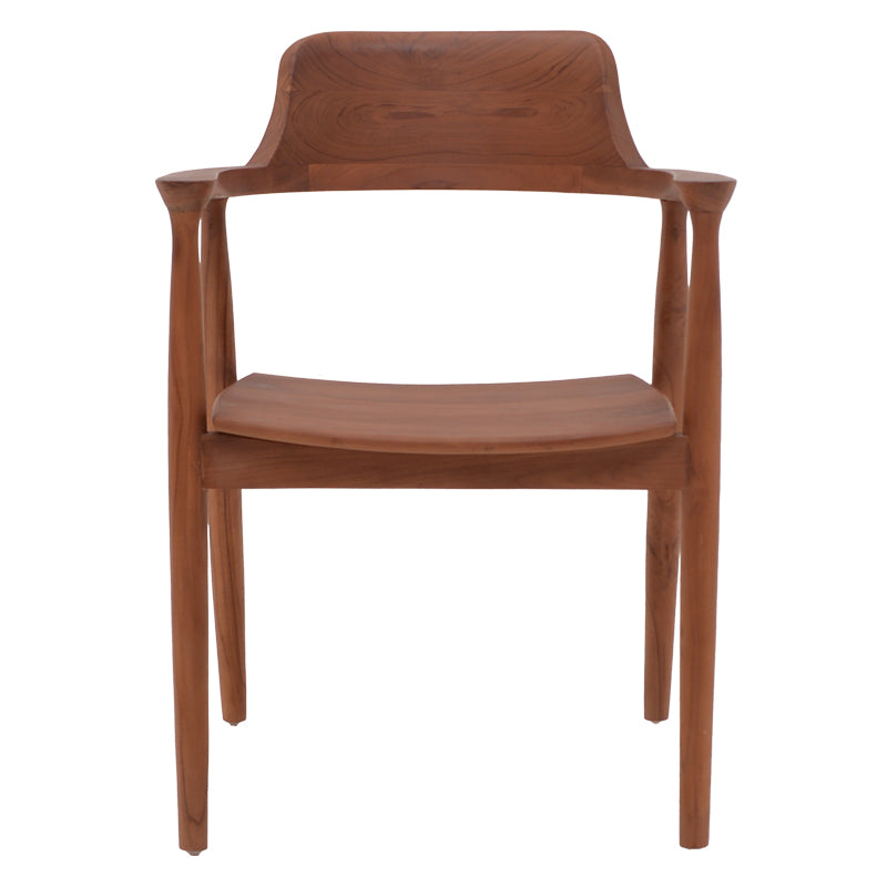 Πολυθρόνα Jambene  teak ξύλο σε καρυδί απόχρωση 57x54x79εκ - Image 6