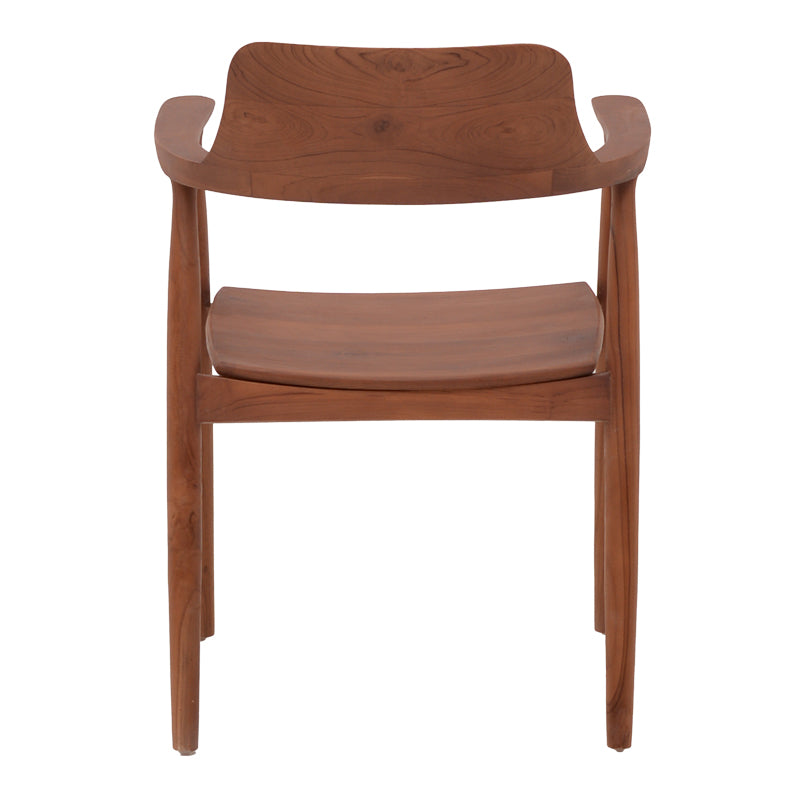 Πολυθρόνα Jambene  teak ξύλο σε καρυδί απόχρωση 57x54x79εκ - Image 7