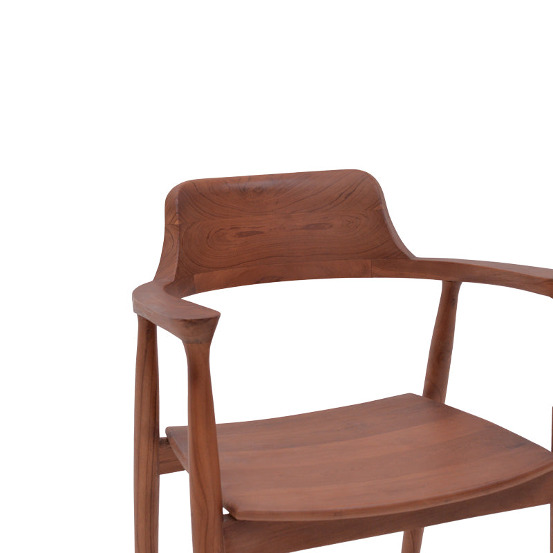 Πολυθρόνα Jambene  teak ξύλο σε καρυδί απόχρωση 57x54x79εκ - Image 8
