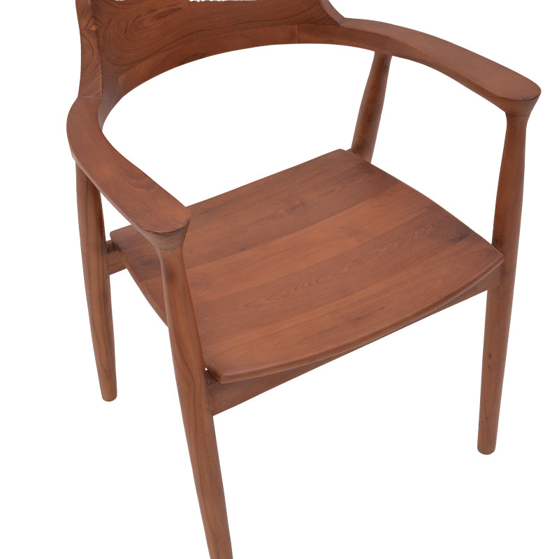 Πολυθρόνα Jambene  teak ξύλο σε καρυδί απόχρωση 57x54x79εκ - Image 9