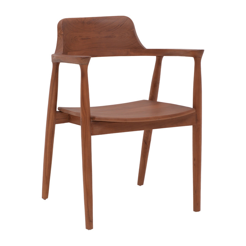 Πολυθρόνα Jambene  teak ξύλο σε καρυδί απόχρωση 57x54x79εκ - Image 1
