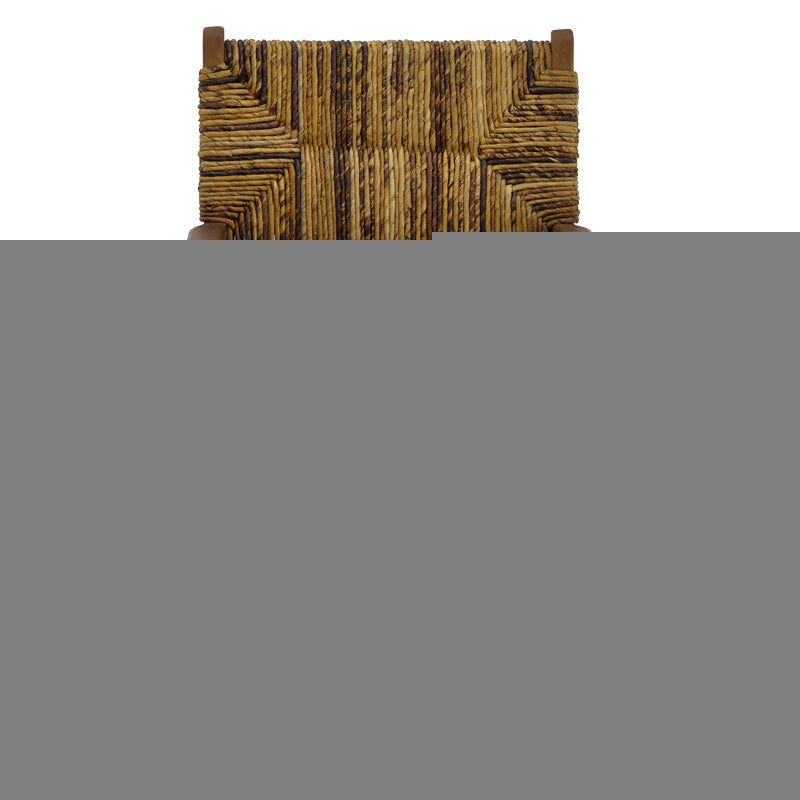 Πολυθρόνα Refane  φυσικό teak ξύλο-ψάθα 55x60x85εκ