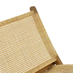 Πολυθρόνα Jerenze  φυσικό teak ξύλο-φυσικό rattan 65x78x68εκ - Pakobazaar