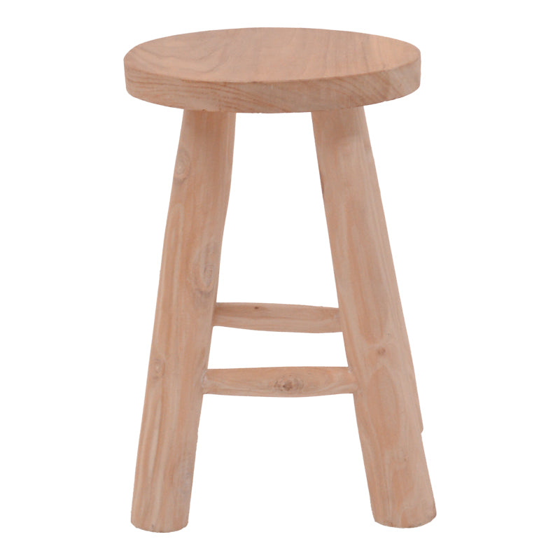 Σκαμπό Verenity  teak ξύλο σε φυσική απόχρωση Φ30x45εκ - Image 2