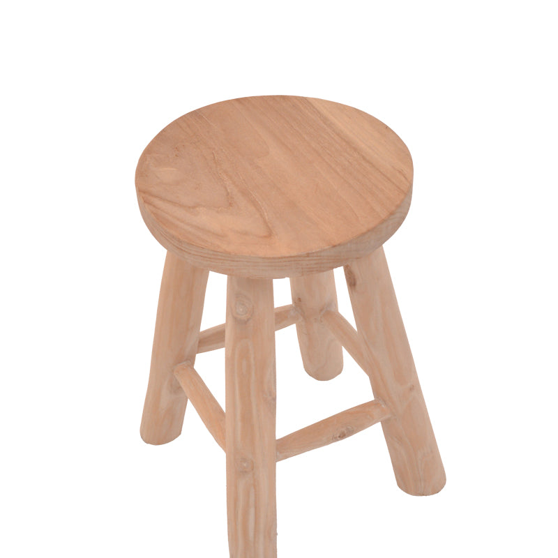 Σκαμπό Verenity  teak ξύλο σε φυσική απόχρωση Φ30x45εκ - Image 3