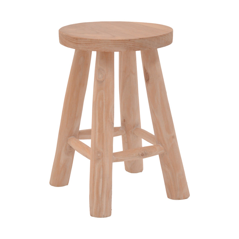 Σκαμπό Verenity  teak ξύλο σε φυσική απόχρωση Φ30x45εκ - Image 1