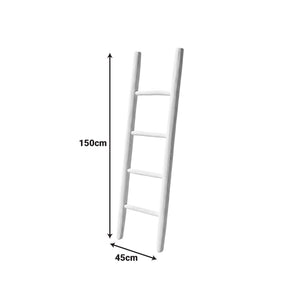 Σκάλα Morjeve  μαύρο teak ξύλο 45x6x150εκ - Pakobazaar