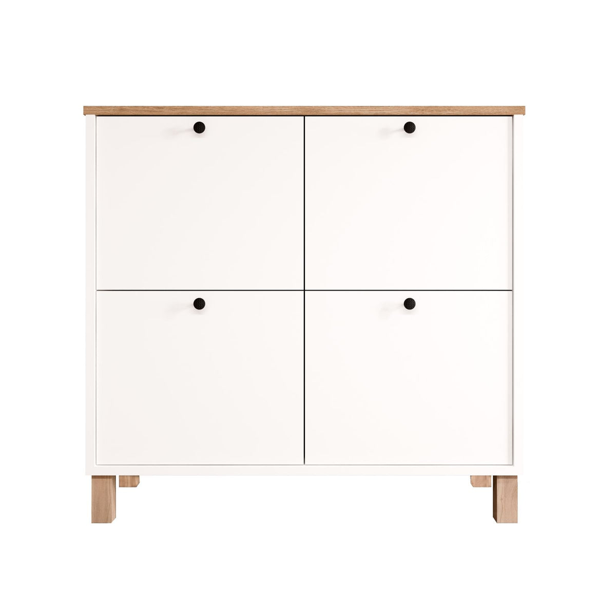 Παπουτσοθήκη Sigri Λευκό - Δρυς 90x35x85.2 εκ. Μελαμίνης