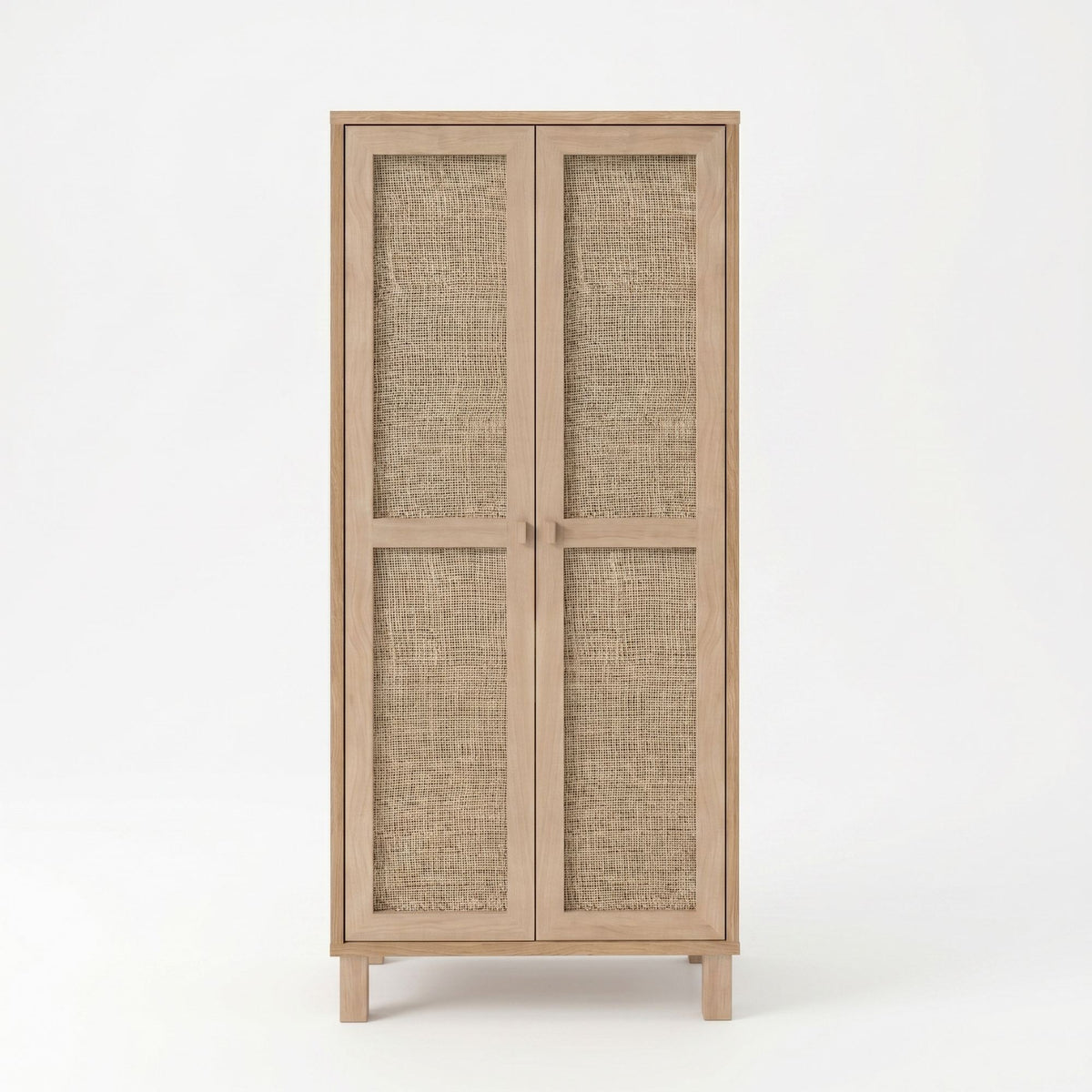 Στήλη Αποθήκευσης Antiparos Με Rattan Δρυς 60x35x133.6 εκ.