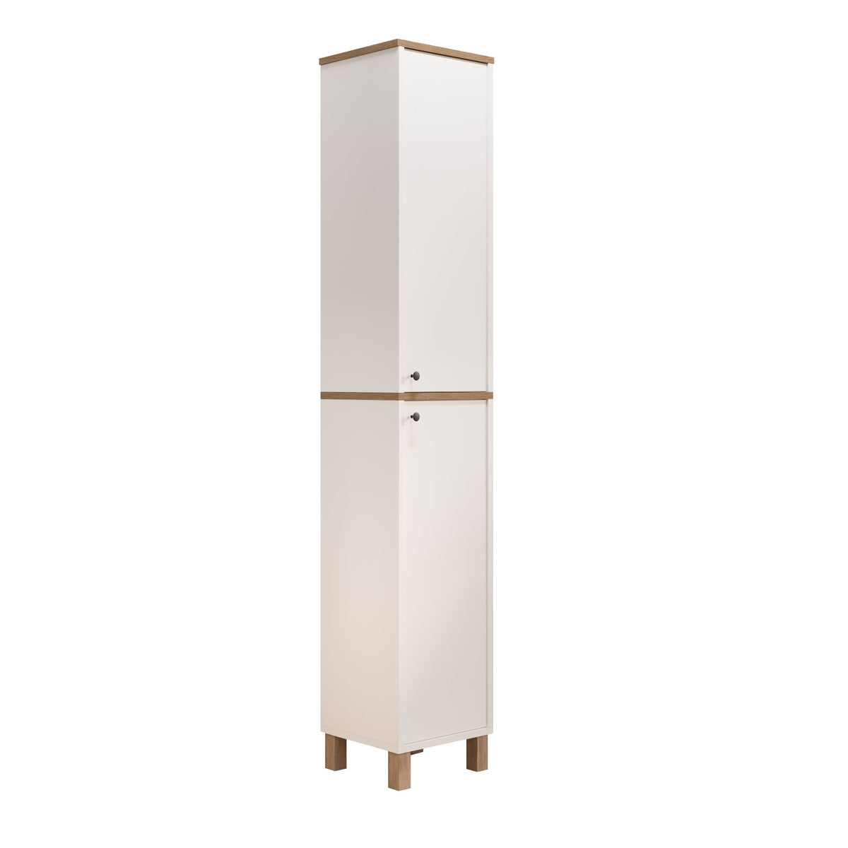 Στήλη Αποθήκευσης Sigri Λευκό - Δρυς 36x32x195.4 εκ. Μελαμίνης
