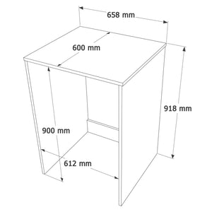 Ντουλάπι Πλυντηρίου Sigri Λευκό - Δρυς 65.8x60x91.8 εκ. Μελαμίνης