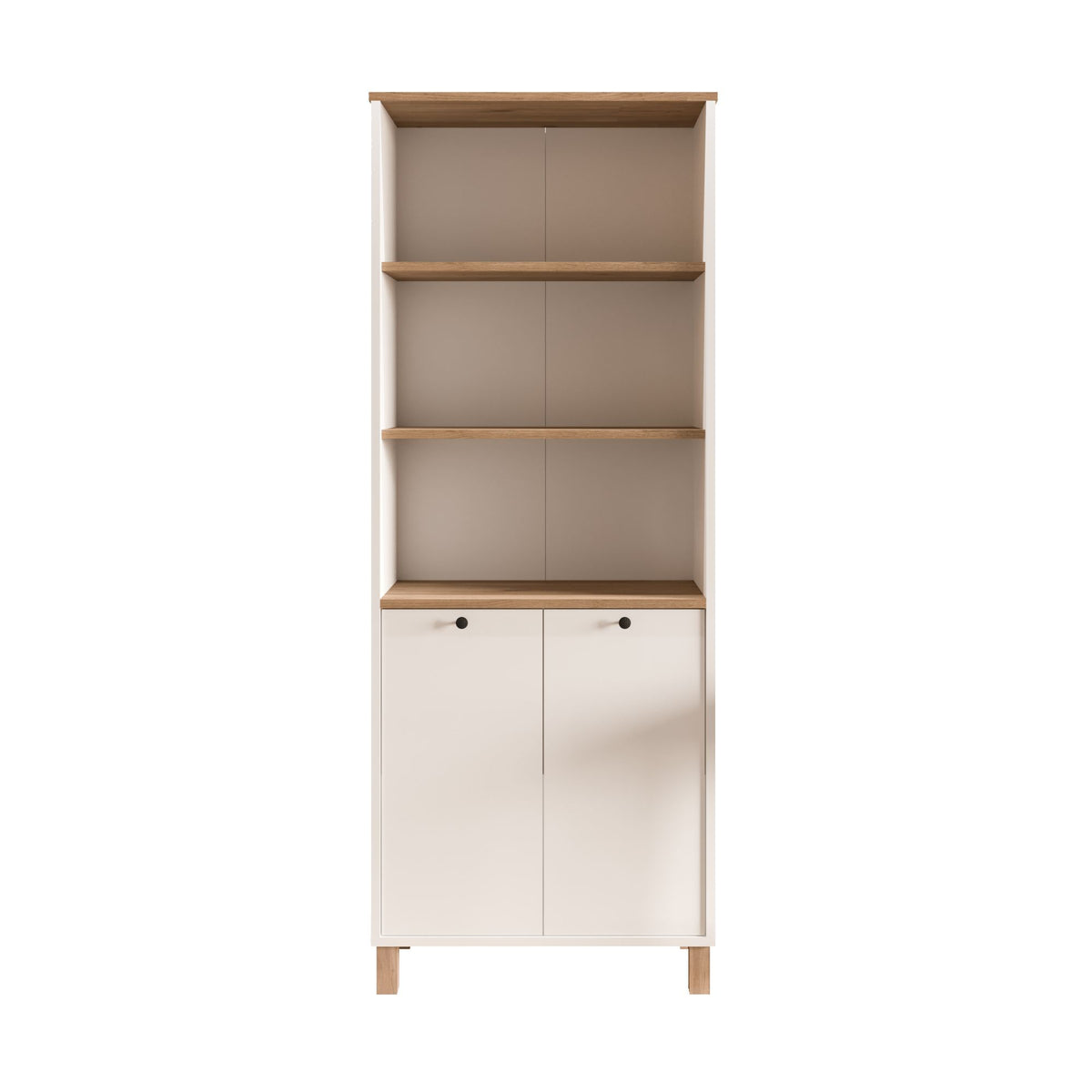 Βιβλιοθήκη Sigri Λευκό - Δρυς 69.5x32x180 εκ. Μελαμίνης