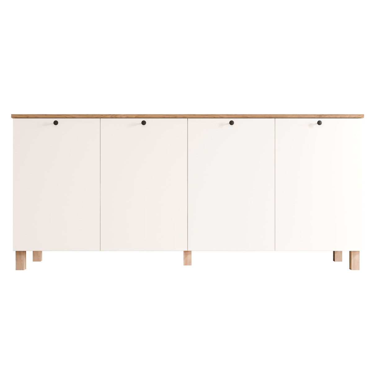 Κονσόλα Sigri Λευκό - Δρυς 180x42.1x80 εκ. Μελαμίνης