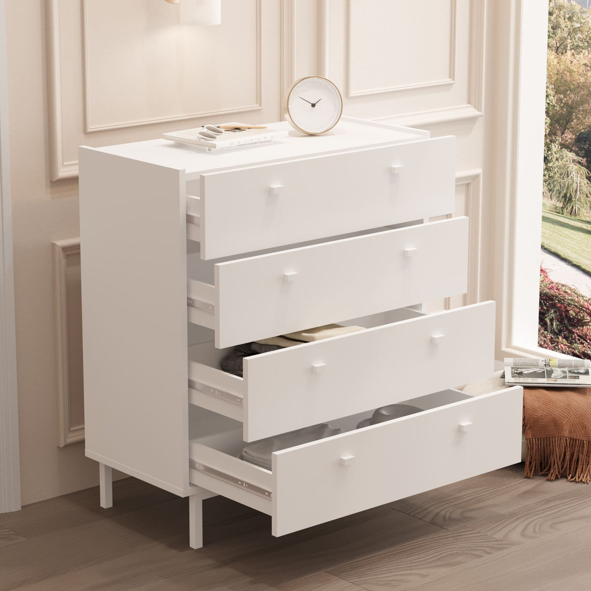 Συρταριέρα Skalochori Λευκό 80x41.8x93.1 εκ. Μελαμίνης - Pakobazaar