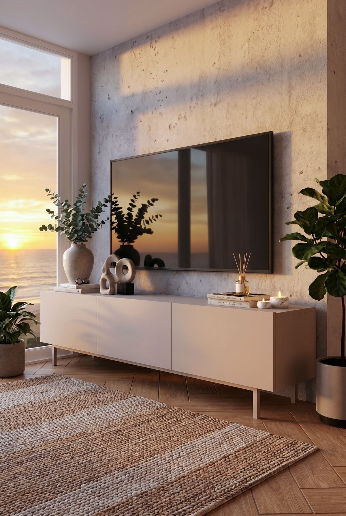 Έπιπλο Τηλεόρασης Papiana Άμμου 180x36.8x47.3 εκ. Μελαμίνης - Pakobazaar