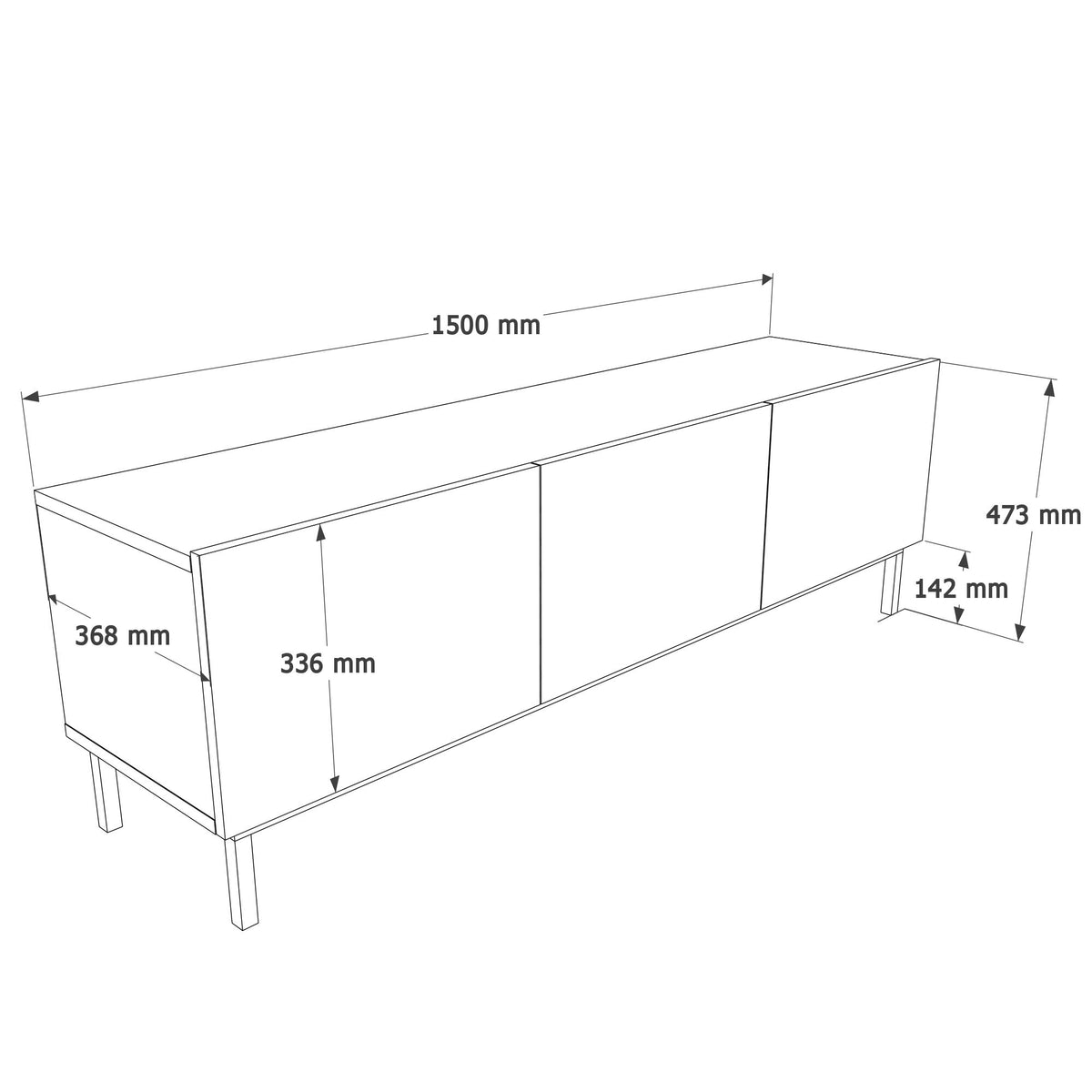 Έπιπλο Τηλεόρασης Papiana Άμμου 150x36.8x47.3 εκ. Μελαμίνης - Pakobazaar