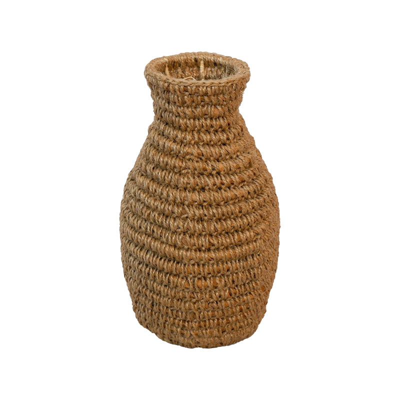 Βάζο Agelen I Inart sisal σε φυσική απόχρωση Φ20x33εκ - Image 1