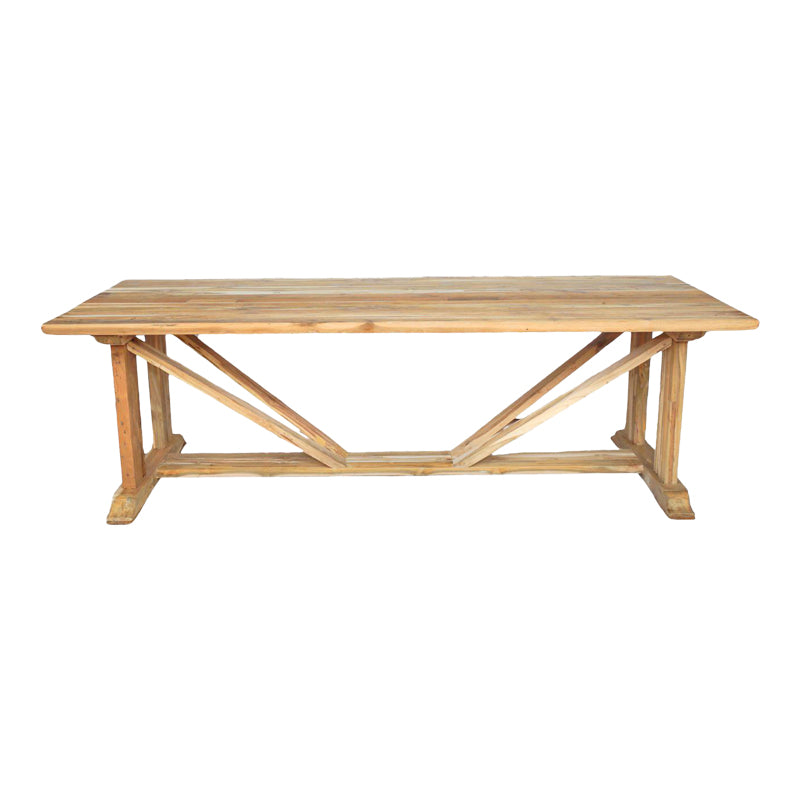 Τραπέζι Smarious  teak ξύλο σε φυσική απόχρωση 250x100x78εκ - Pakobazaar
