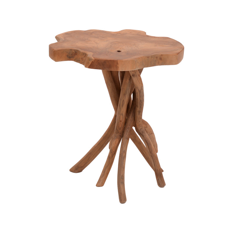 Βοηθητικό τραπέζι Ceniole  teak ξύλο σε φυσική απόχρωση 44x42x40εκ - Pakobazaar