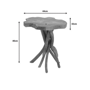 Βοηθητικό τραπέζι Ceniole  teak ξύλο σε φυσική απόχρωση 44x42x40εκ - Pakobazaar