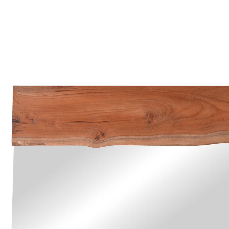 Καθρέπτης Riverine  teak ξύλο σε φυσική απόχρωση 120x80x4εκ - Pakobazaar