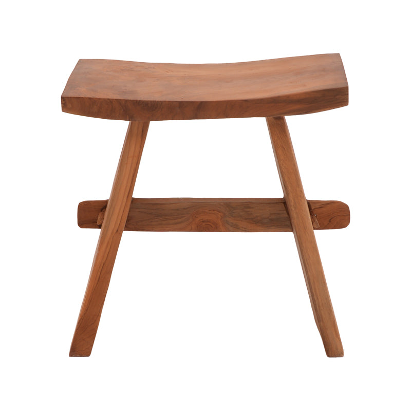 Σκαμπό Shogun  teak ξύλο σε φυσική απόχρωση 46x28x46εκ - Image 2