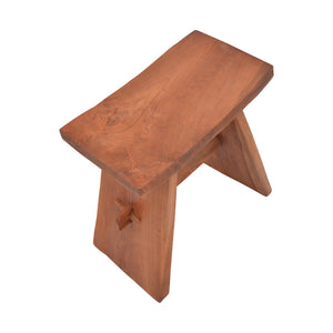 Σκαμπό Shogun  teak ξύλο σε φυσική απόχρωση 46x28x46εκ - Image 4
