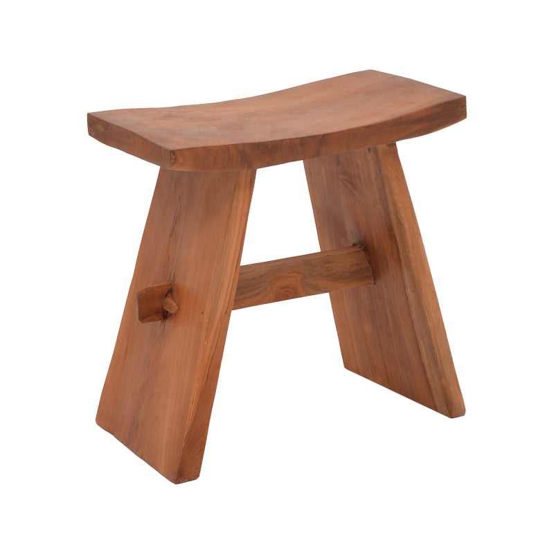 Σκαμπό Shogun  teak ξύλο σε φυσική απόχρωση 46x28x46εκ - Image 1