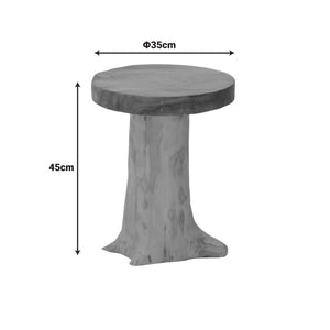 Σκαμπό Feranto  teak ξύλο σε φυσική απόχρωση Φ35x45εκ - Pakobazaar