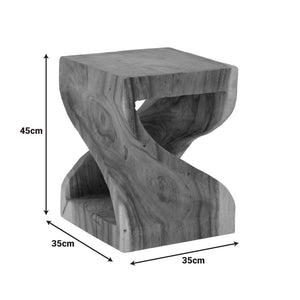 Σκαμπό Hourian I  suar ξύλο σε καρυδί απόχρωση 35x35x45εκ - Pakobazaar