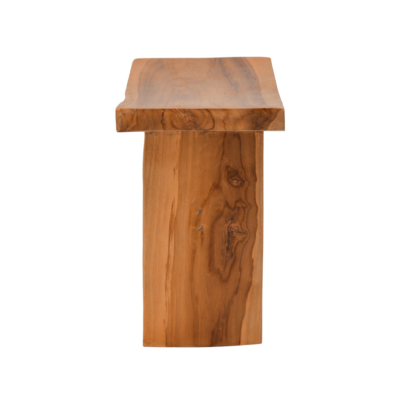 Σκαμπό Borbe  teak ξύλο σε φυσική απόχρωση 45x28x45εκ - Pakobazaar