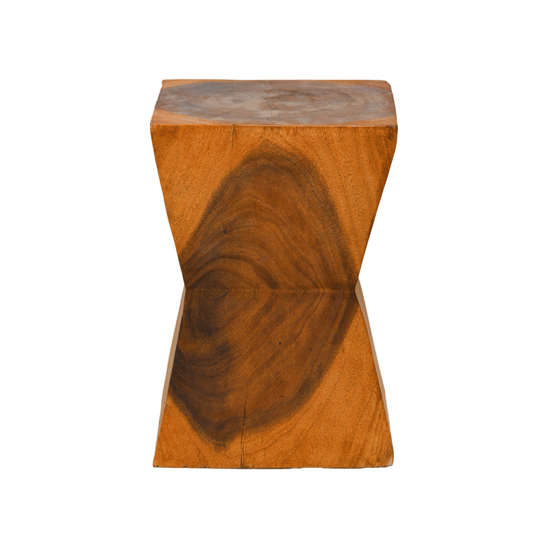 Σκαμπό Clepsydra  suar ξύλο σε φυσική απόχρωση 31x31x45εκ - Pakobazaar