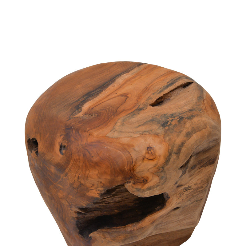 Σκαμπό Bolare  teak ξύλο σε φυσική απόχρωση Φ40x35εκ - Pakobazaar